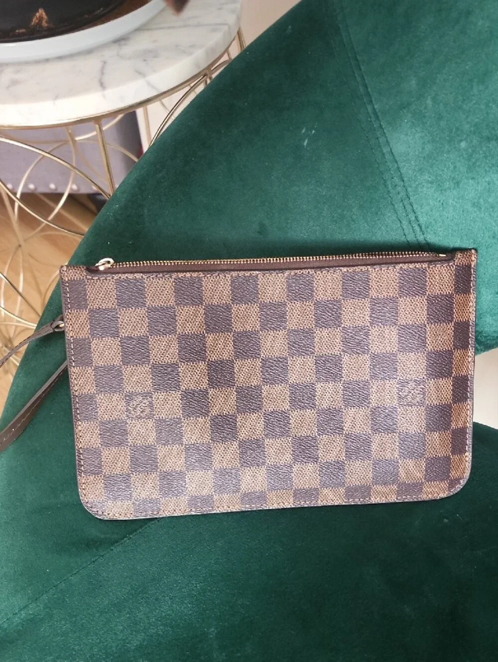 Brown Check Wristlet Clutch - Women